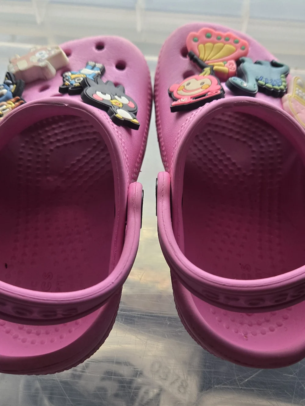 Pink Kids Crocs Size C7